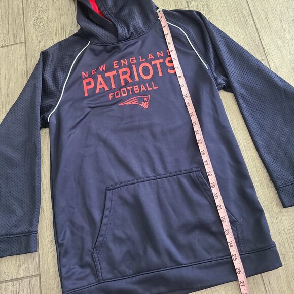 NFL Team Apparel Youth NE Patriots sweatshirt blue and red size XL 16/18 - Picture 7 of 9